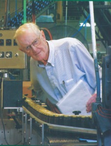 Albert Braswell Jr. at the end of the jar line