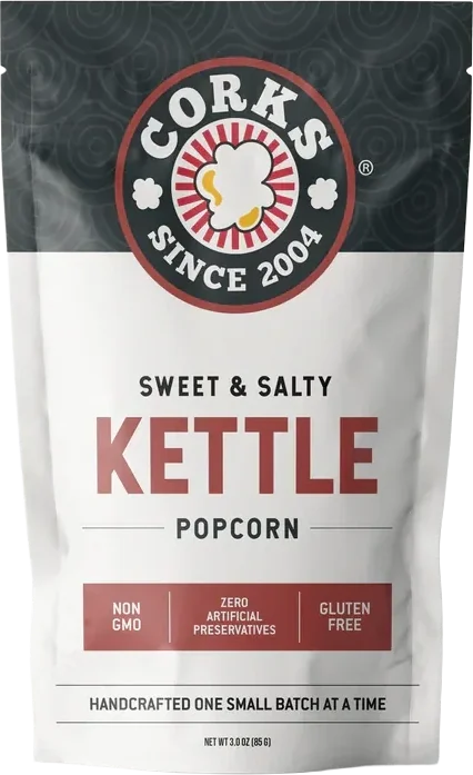 Corks kettle corn bag